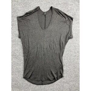 Riller & Fount Shirt Womens 1 Gray Dolman Scoop Neck Modal USA Oversized